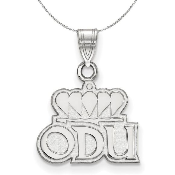 Sterling Silver Old Dominion U. Small Pendant Necklace - 16 Inch - Picture 1 of 7
